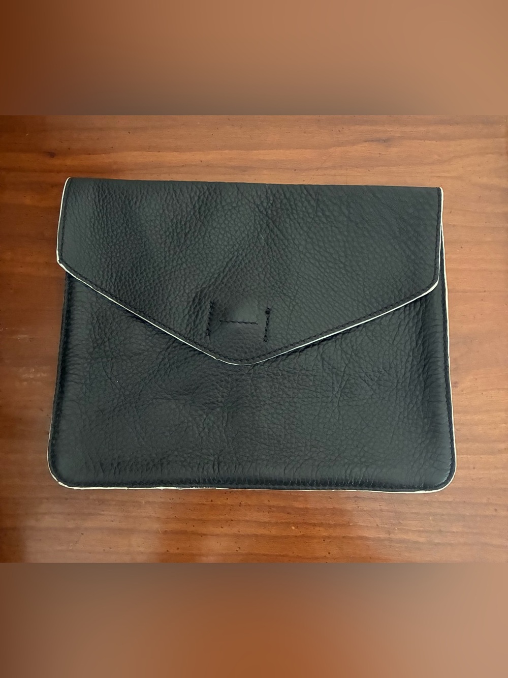 GAP  Black Envelope Leather Clutch